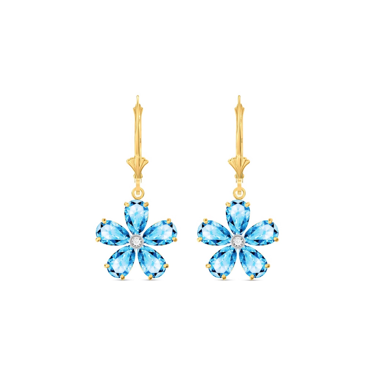 Yellow Gold Belle Earrings Citrine 10K — Celeste