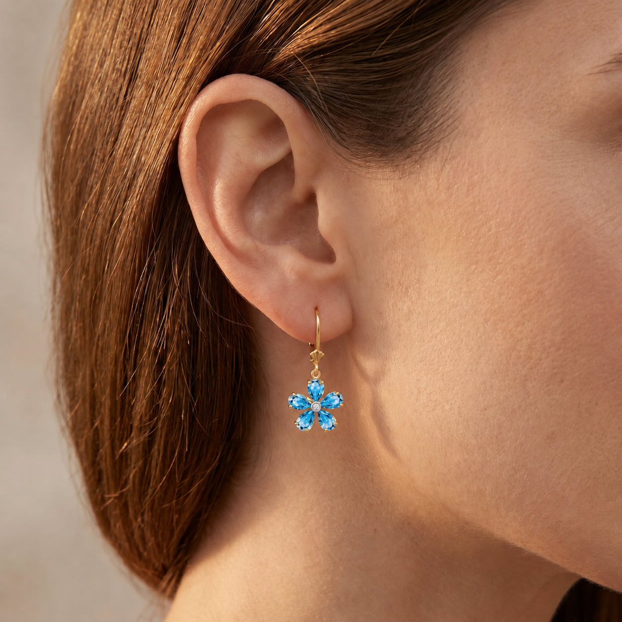 Yellow Gold Belle Earrings Citrine 10K — Celeste