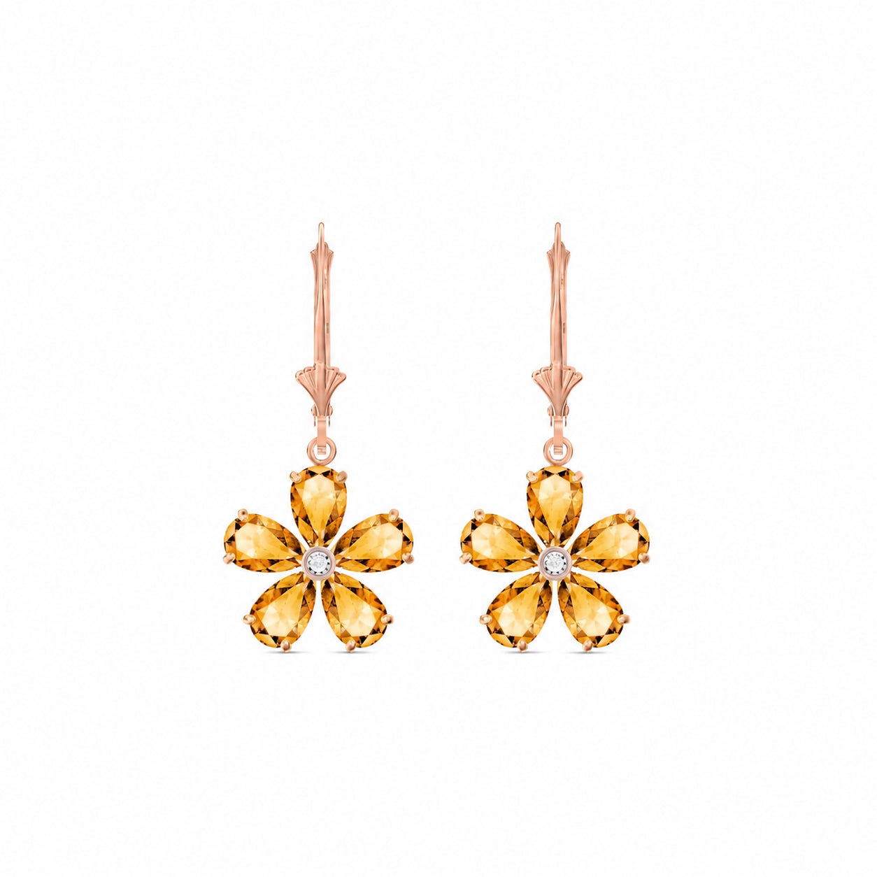 Rose Gold Belle Earrings Ruby 10K — Celeste