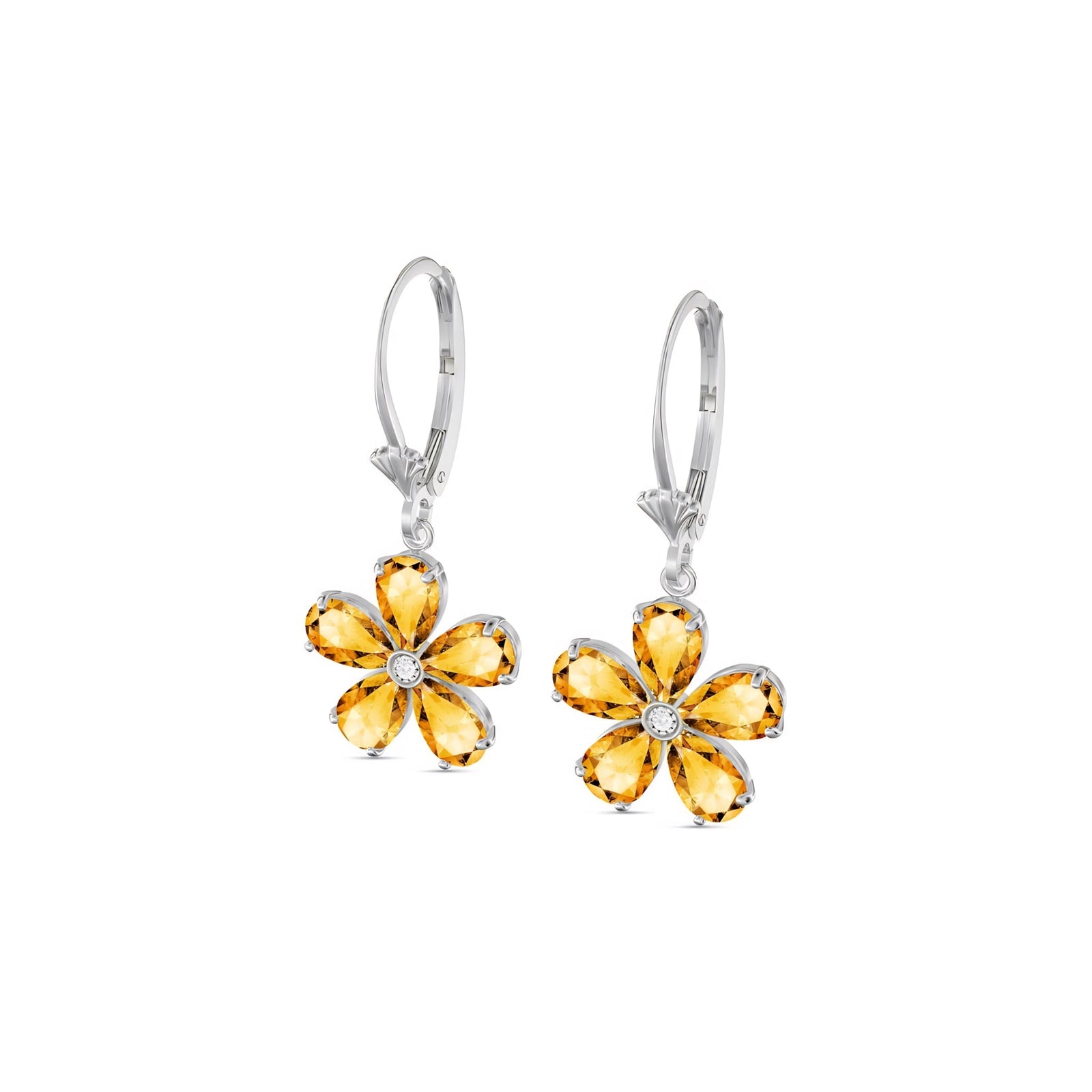 White Gold Belle Earrings Ruby 10K — Celeste