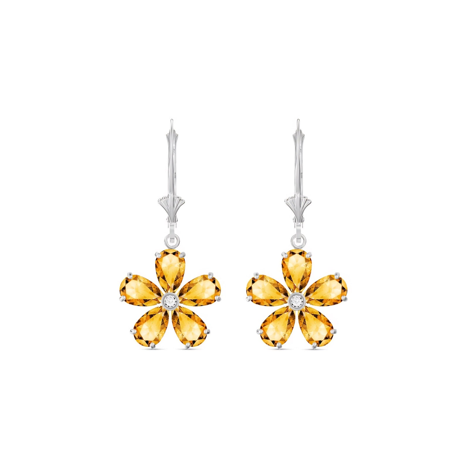 White Gold Belle Earrings Ruby 10K — Celeste