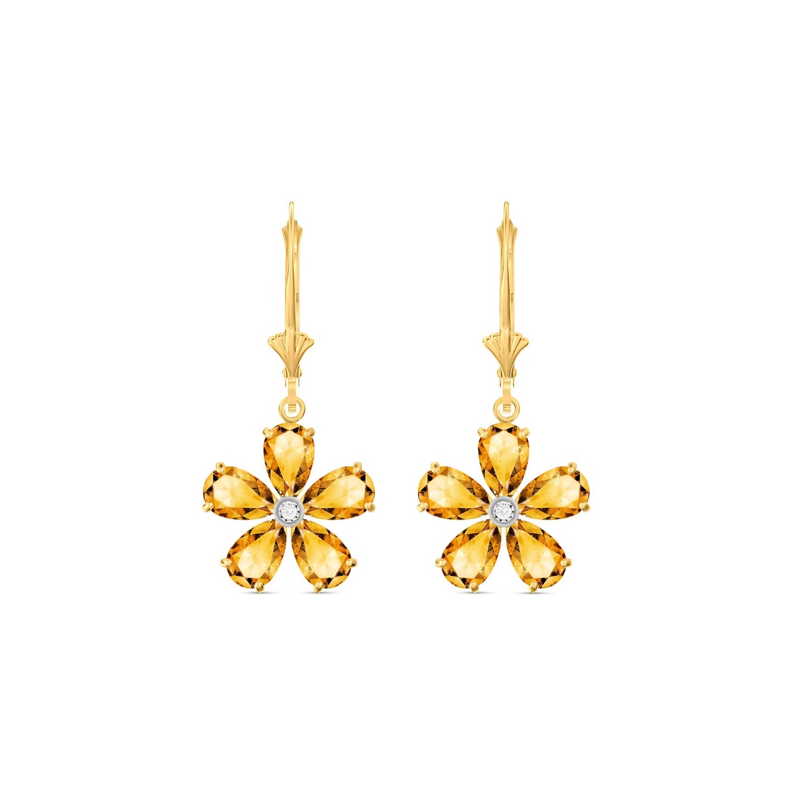 Yellow Gold Belle Earrings Ruby 10K — Celeste