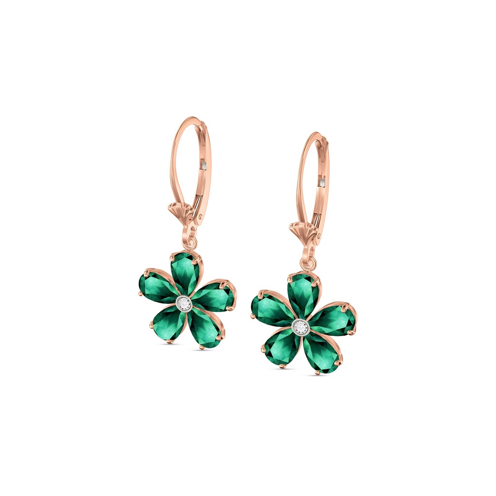 Rose Gold Belle Earrings Sapphire 10K — Celeste