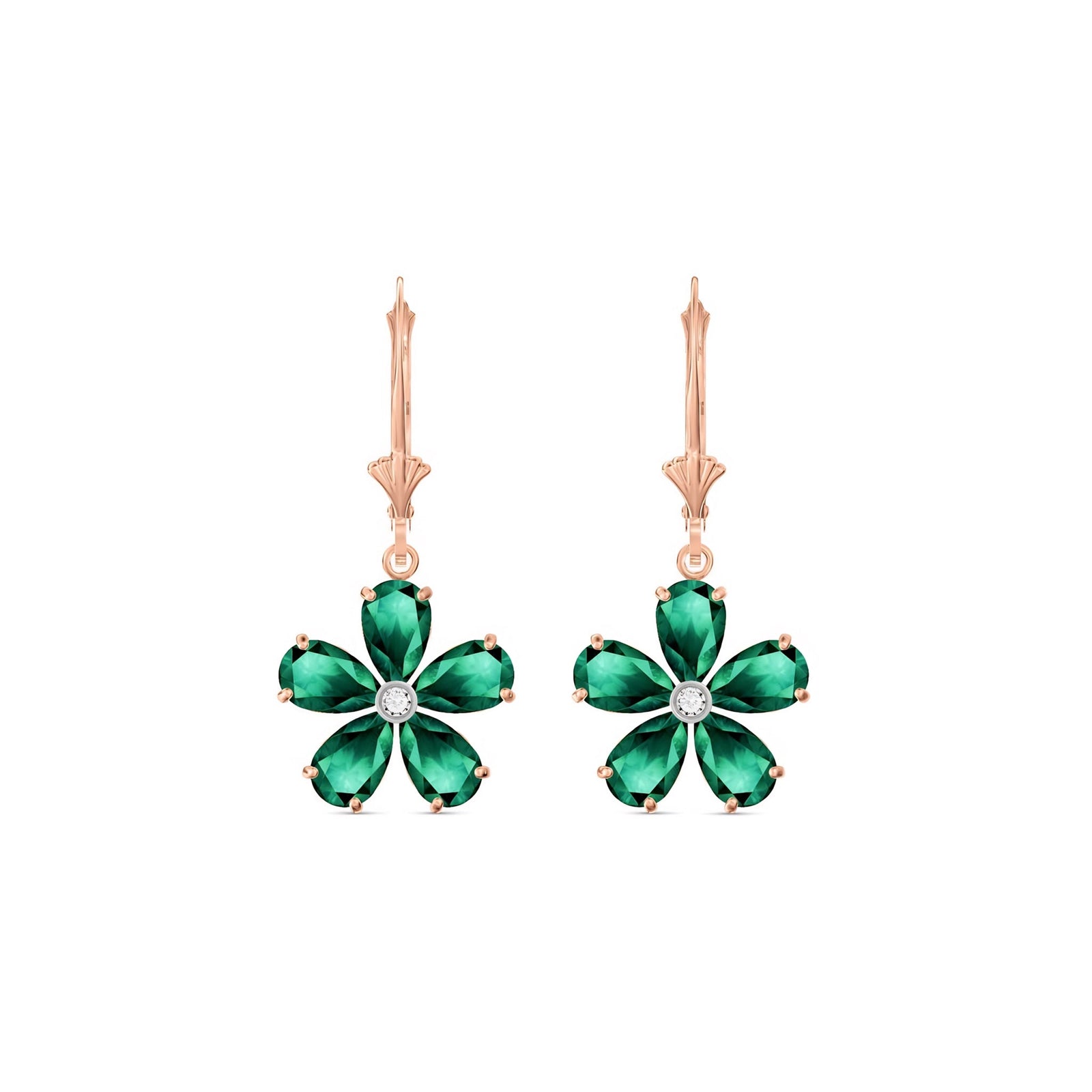 Rose Gold Belle Earrings Sapphire 10K — Celeste