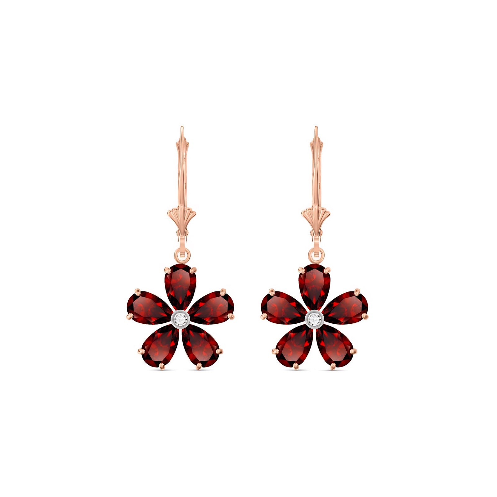 Rose Gold Belle Earrings Emerald 10K — Celeste