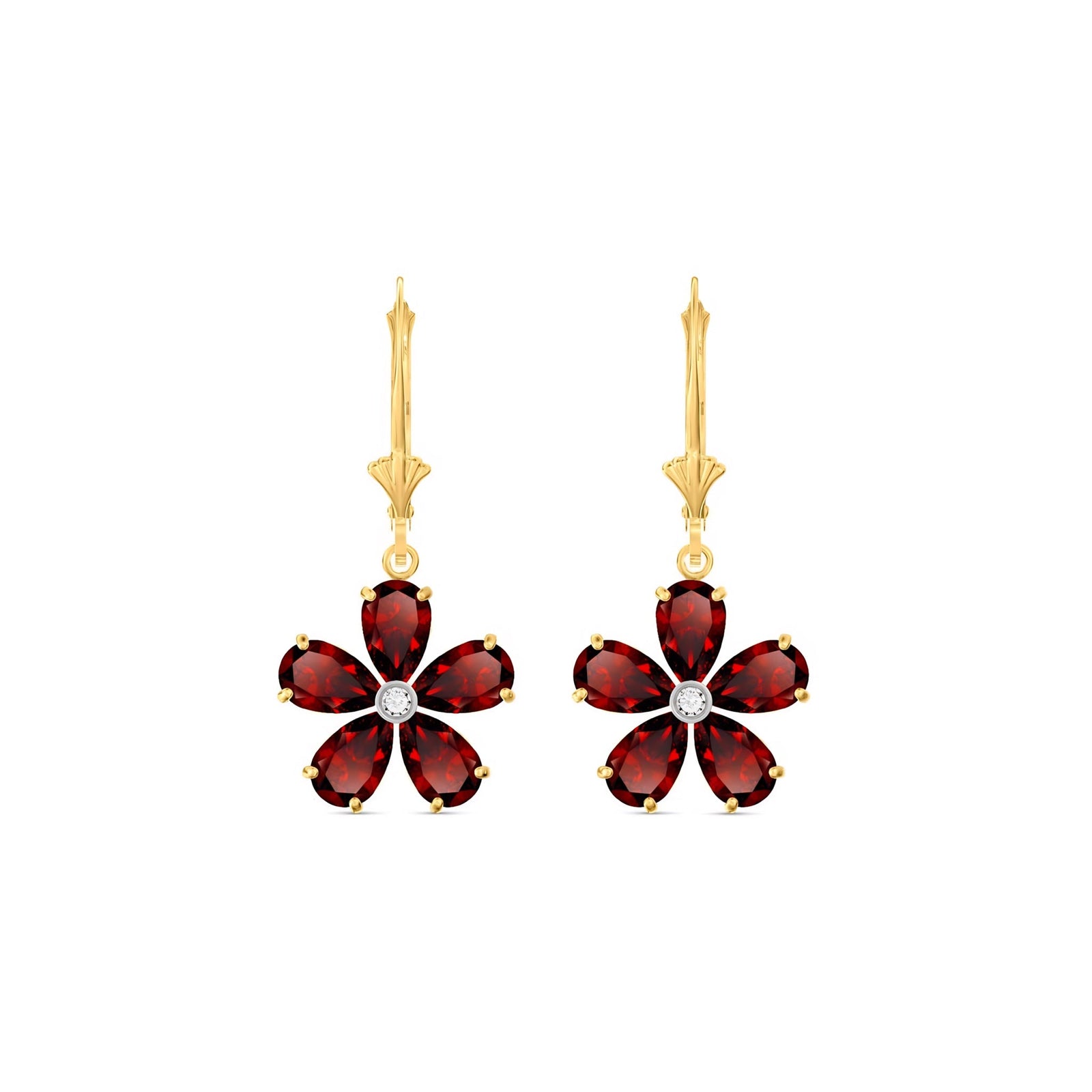 Yellow Gold Belle Earrings Emerald 10K — Celeste