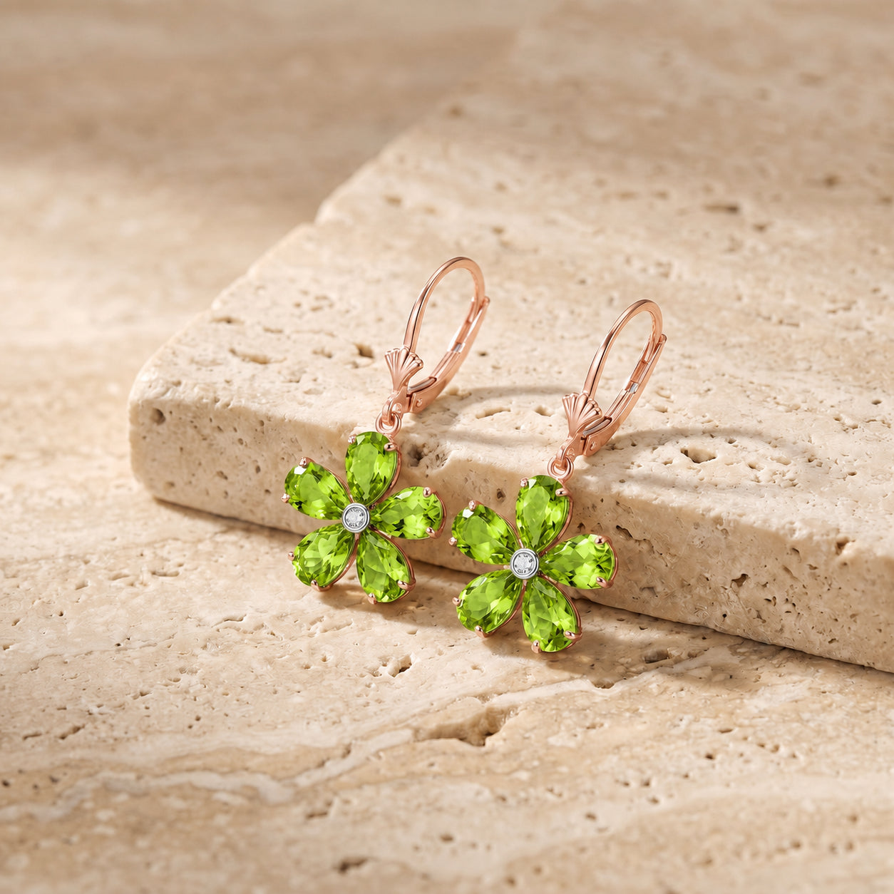 Rose Gold Belle Earrings Tanzanite 10K — Celeste