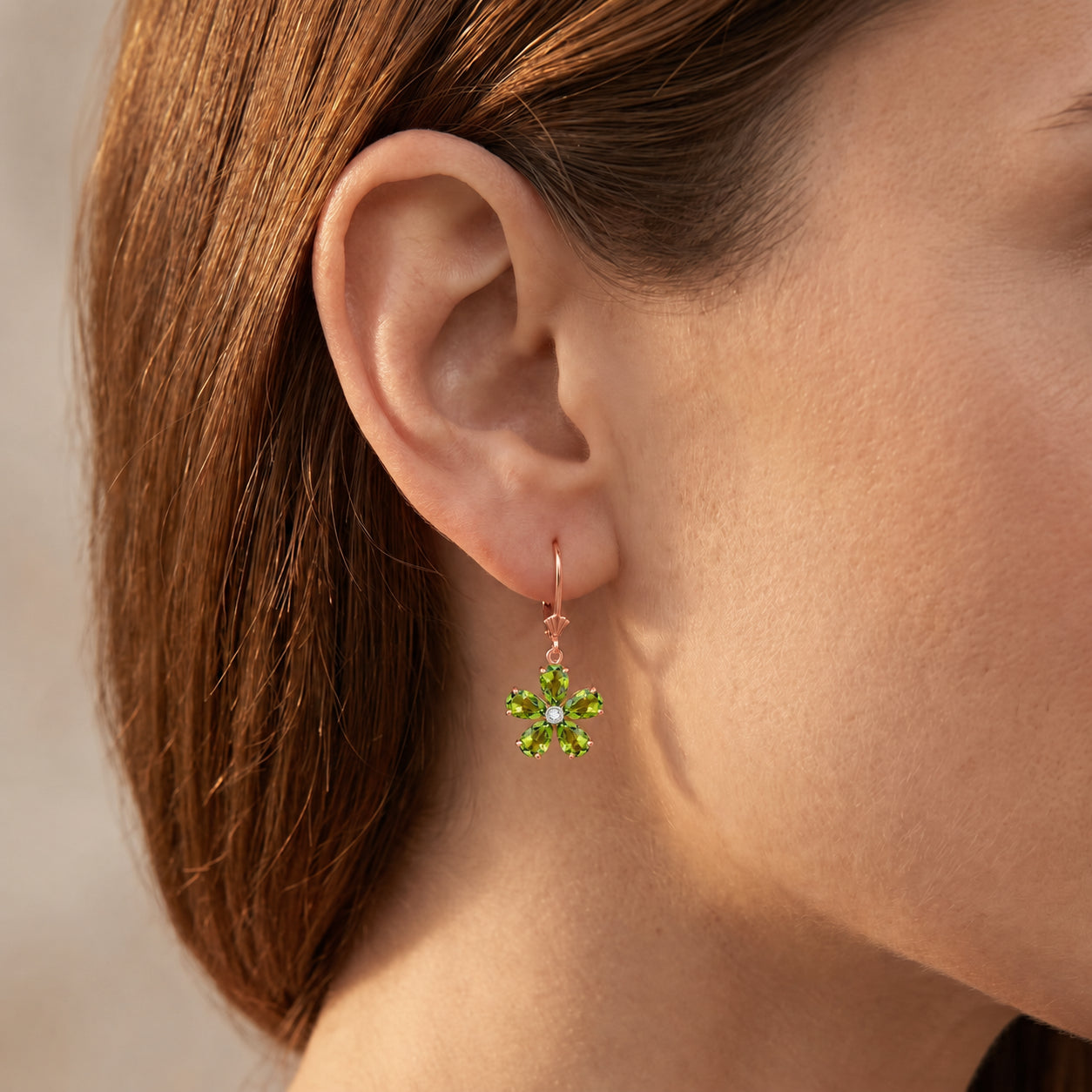 Rose Gold Belle Earrings Tanzanite 10K — Celeste