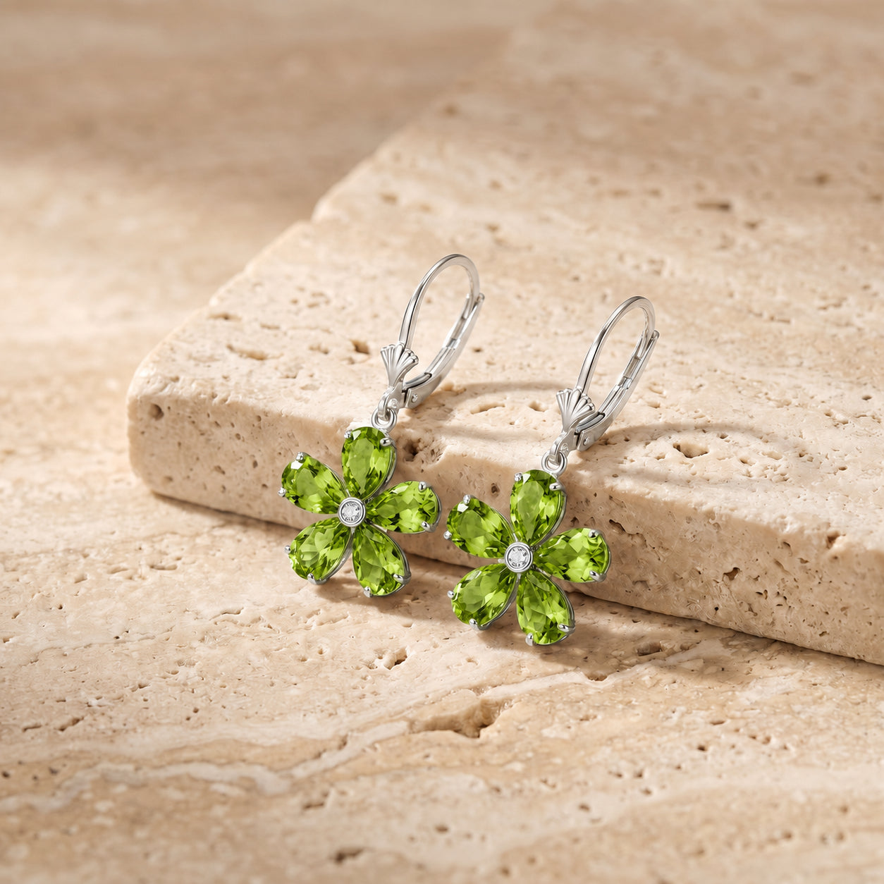 White Gold Belle Earrings Tanzanite 10K — Celeste