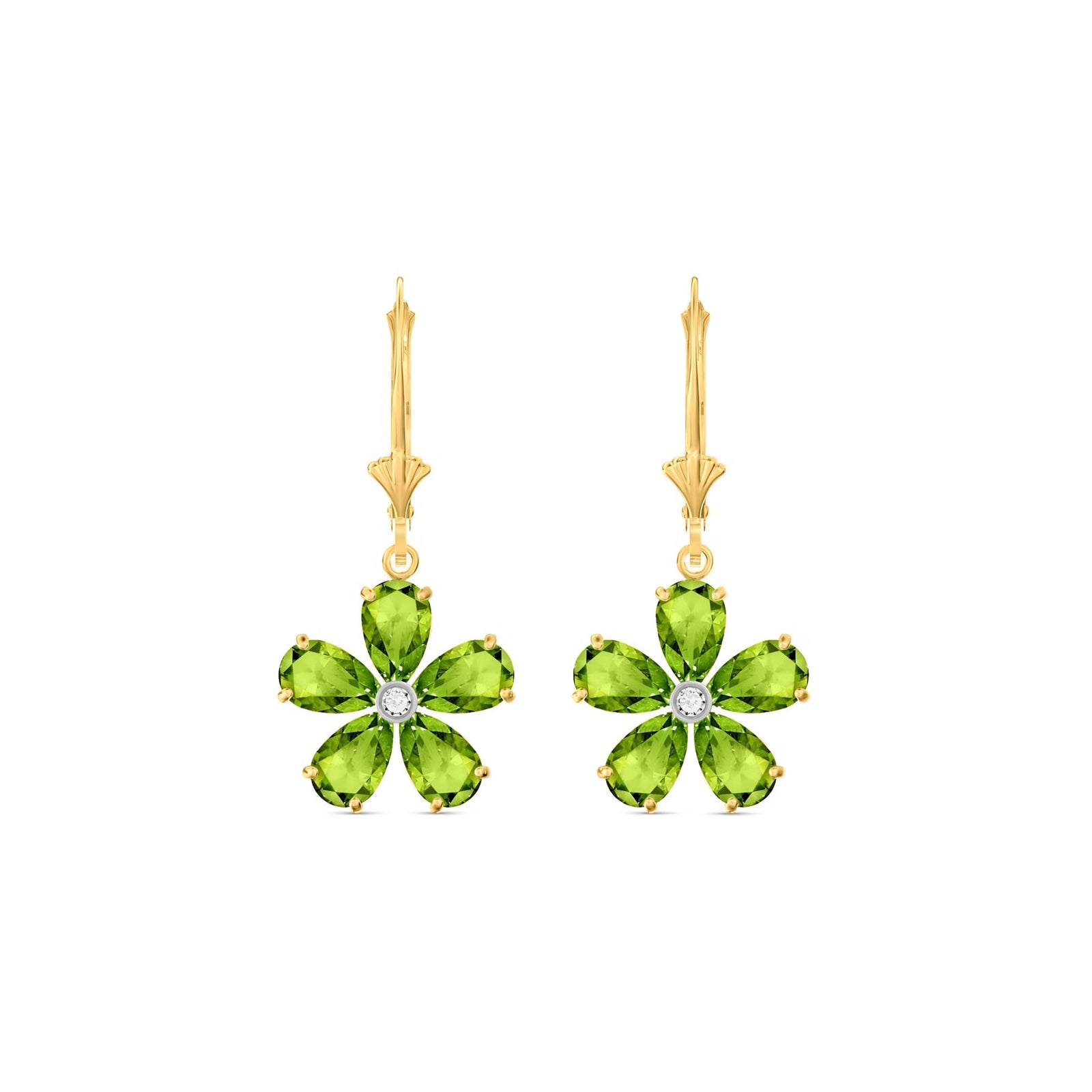 Yellow Gold Belle Earrings Tanzanite 10K — Celeste