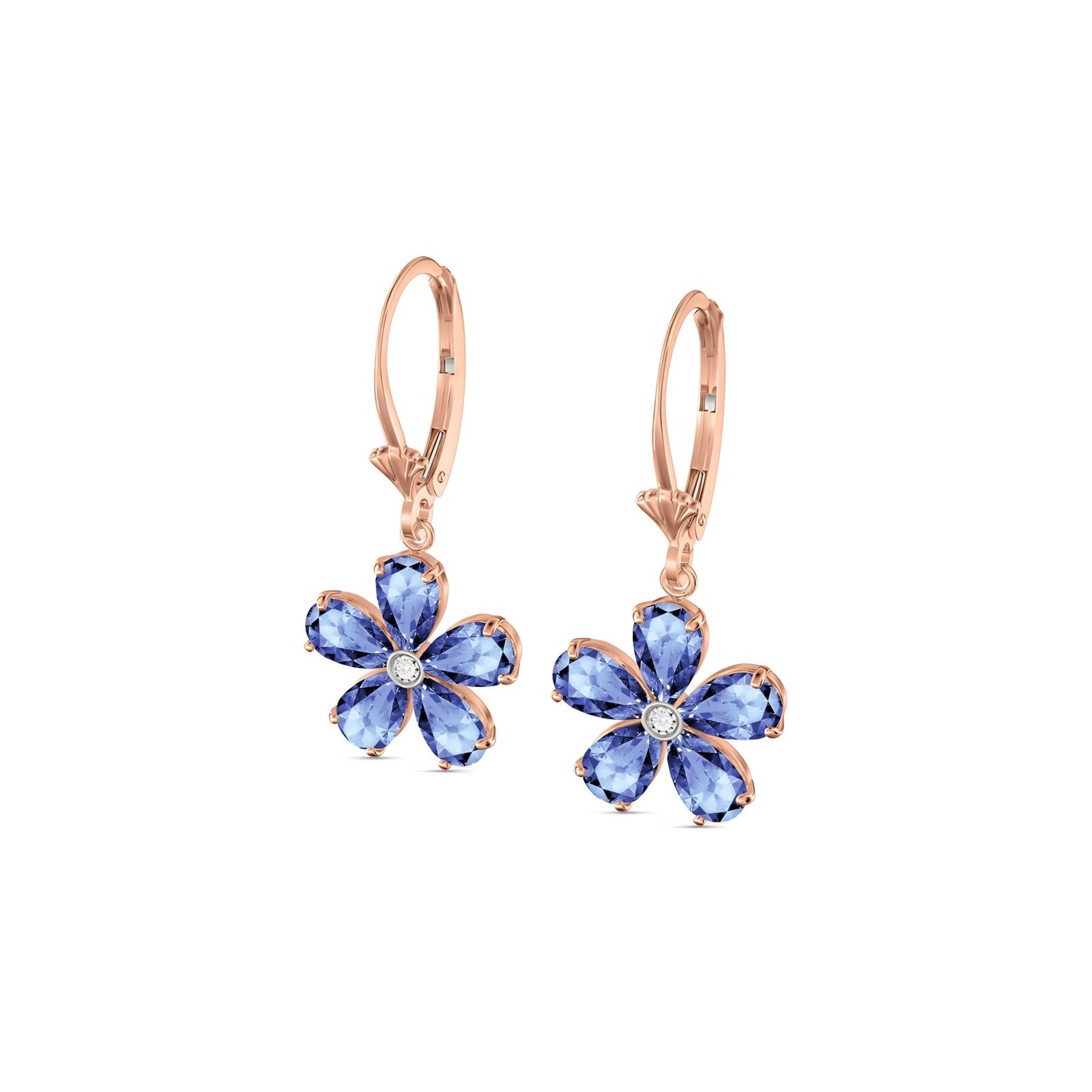 Rose Gold Belle Earrings Garnet 10K — Celeste
