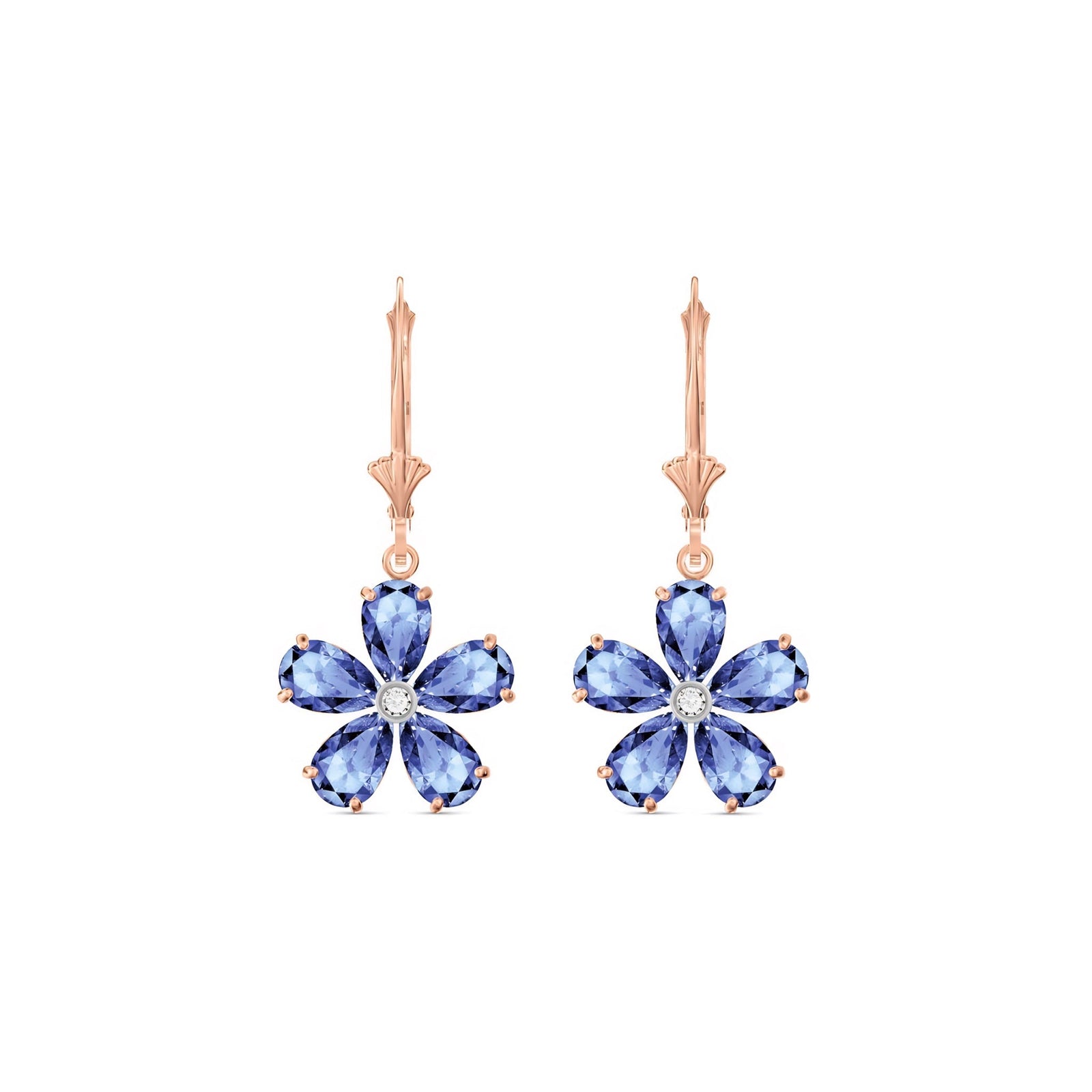 Rose Gold Belle Earrings Garnet 10K — Celeste