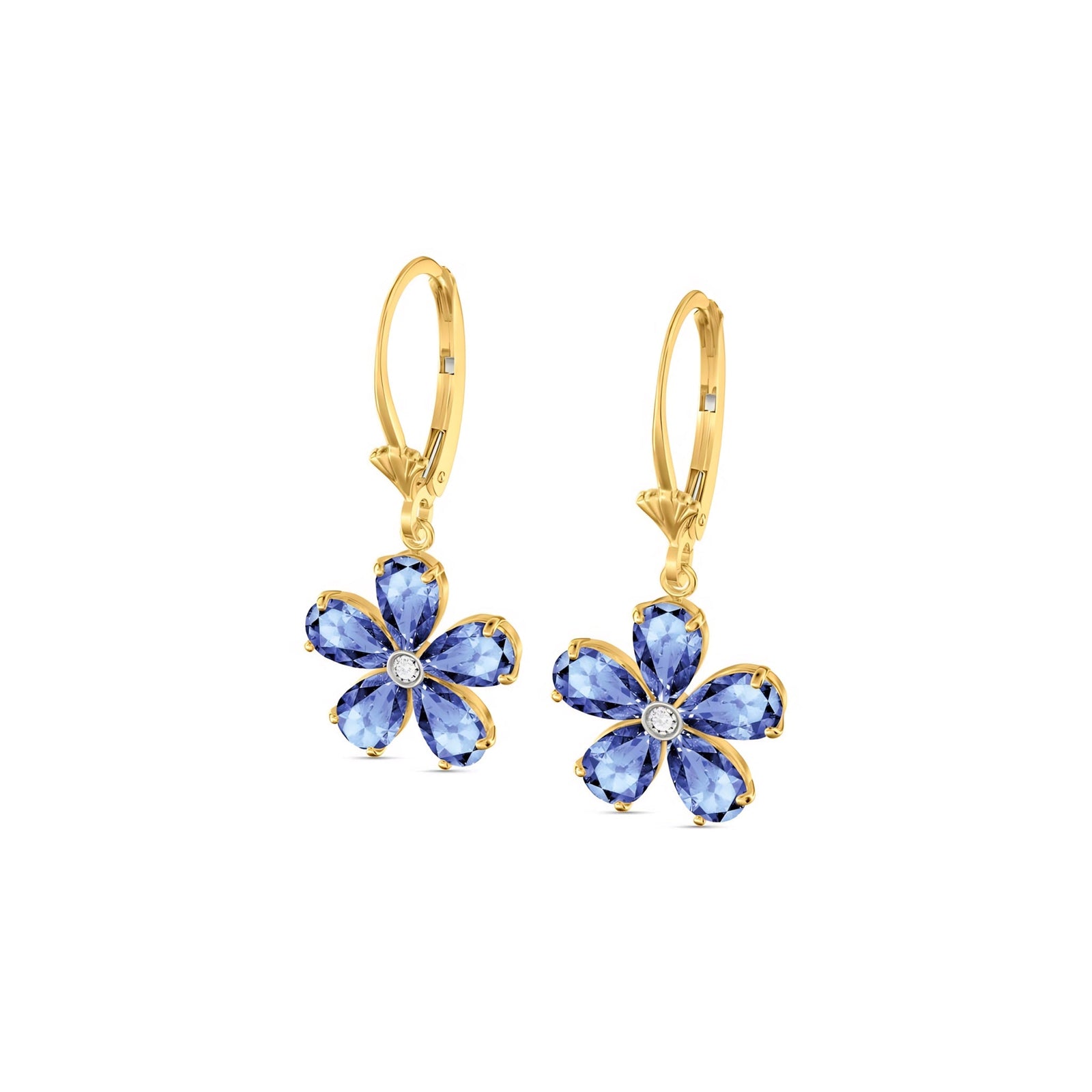 Yellow Gold Belle Earrings Garnet 10K — Celeste
