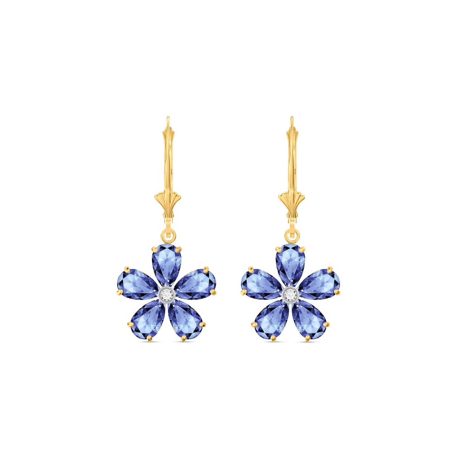 Yellow Gold Belle Earrings Garnet 10K — Celeste