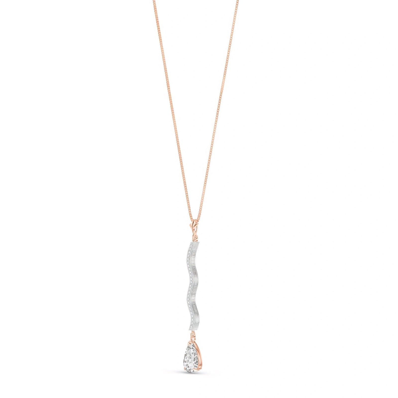 Rose Gold Heritage Necklace White Topaz 10K — Aurora