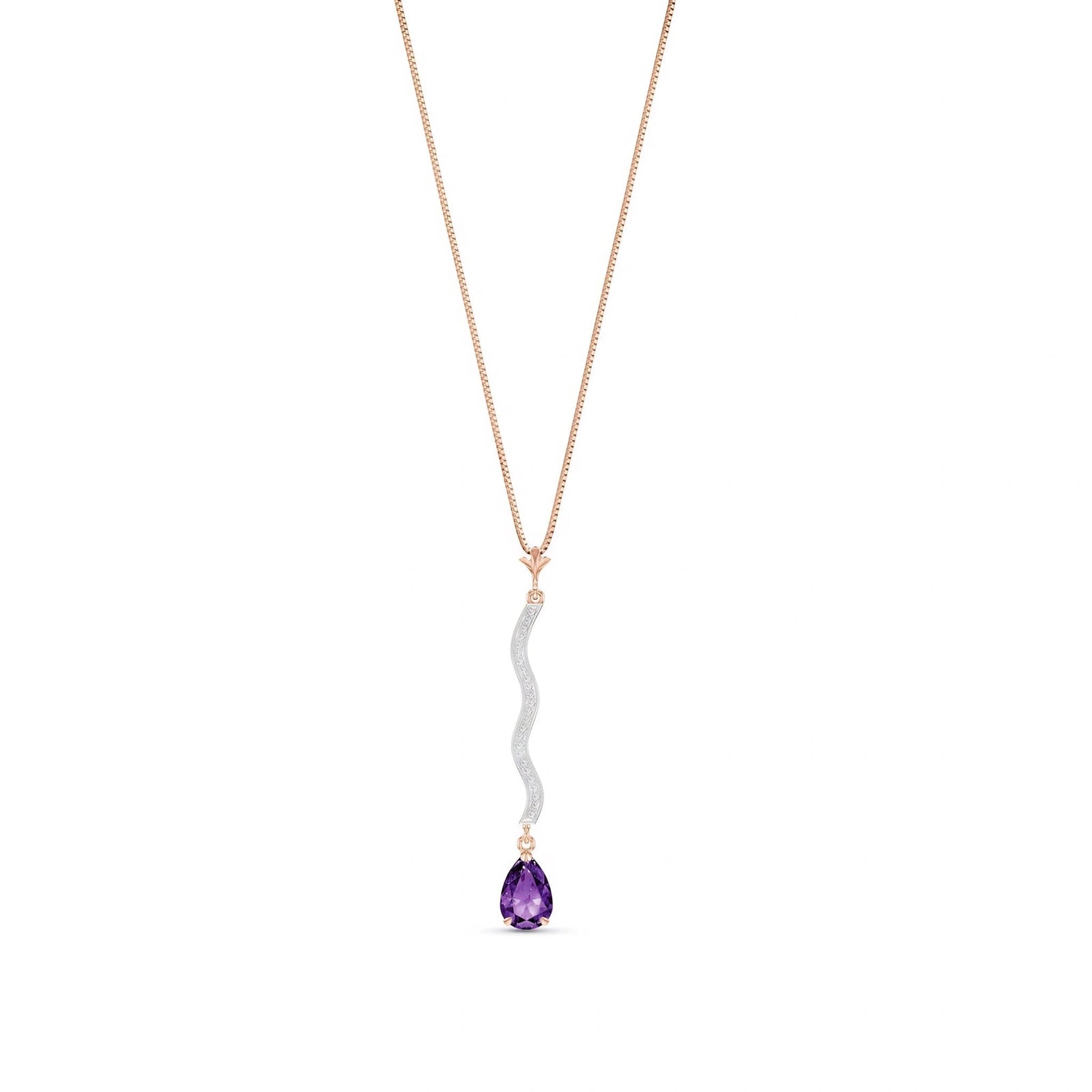Rose Gold Heritage Necklace Amethyst 10K — Aurora