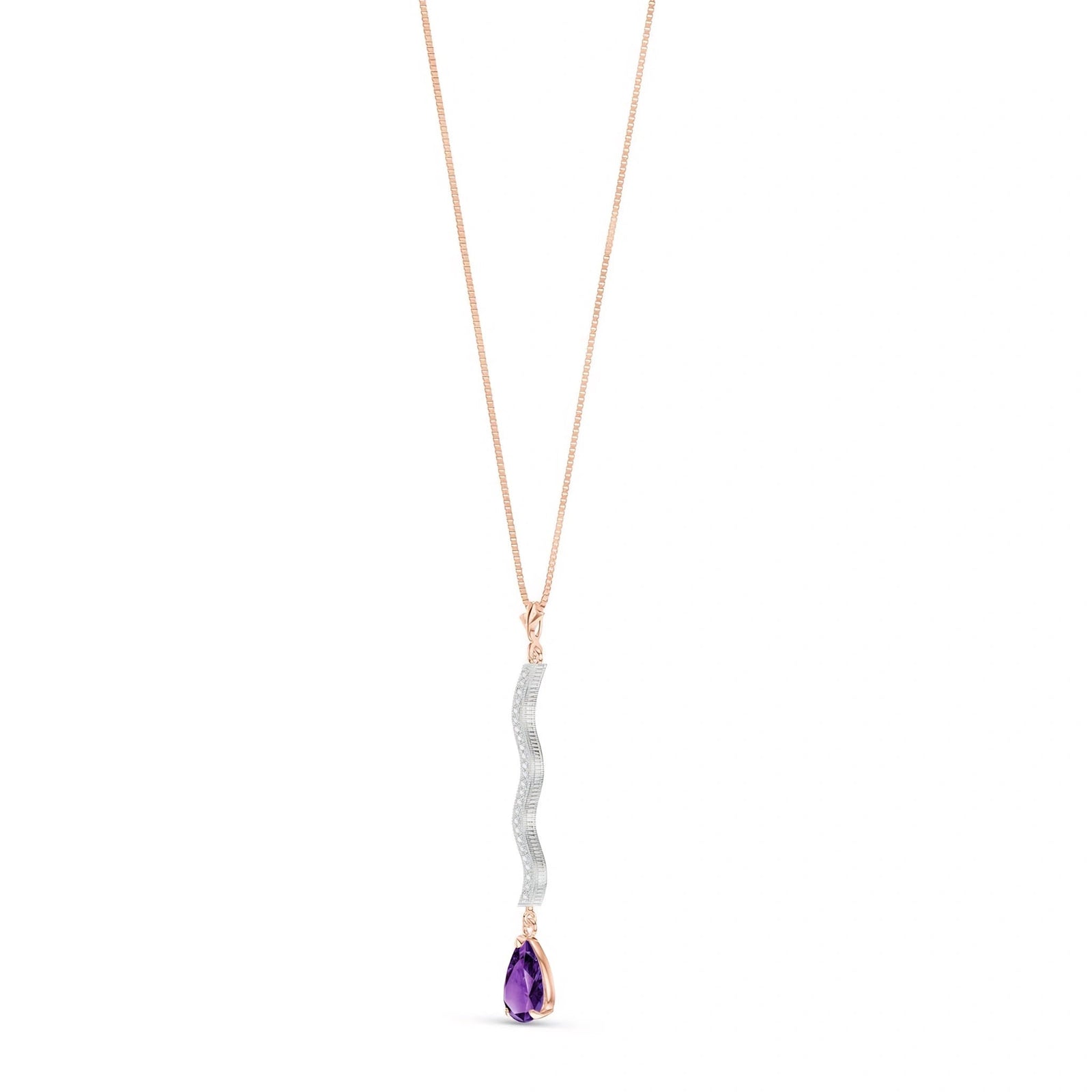 Rose Gold Heritage Necklace Amethyst 10K — Aurora