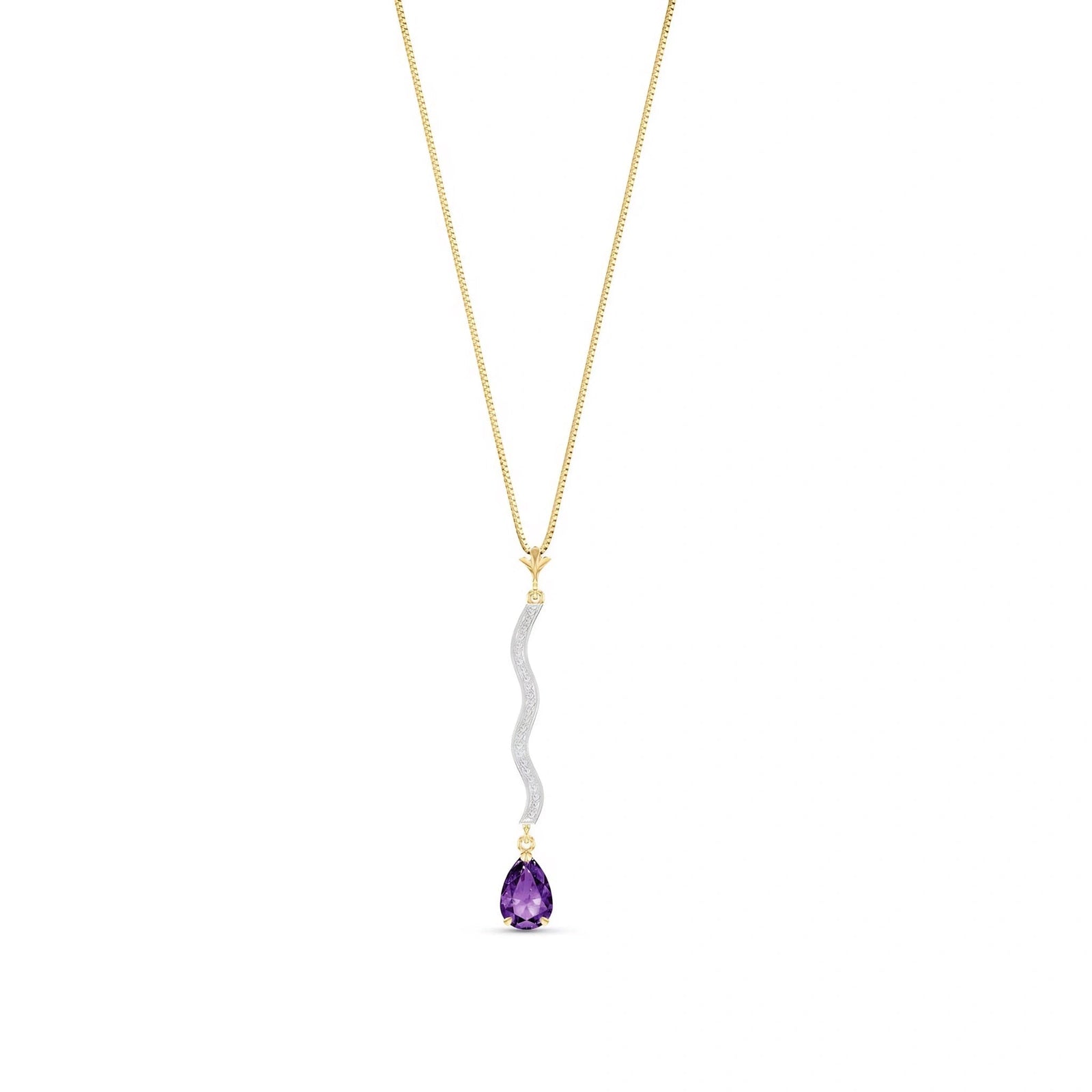 Yellow Gold Heritage Necklace Amethyst 10K — Aurora