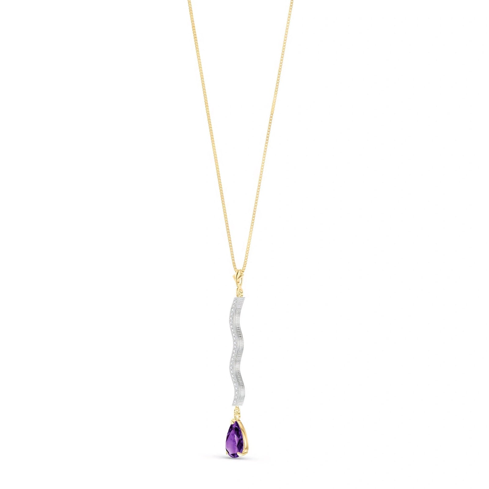Yellow Gold Heritage Necklace Amethyst 10K — Aurora