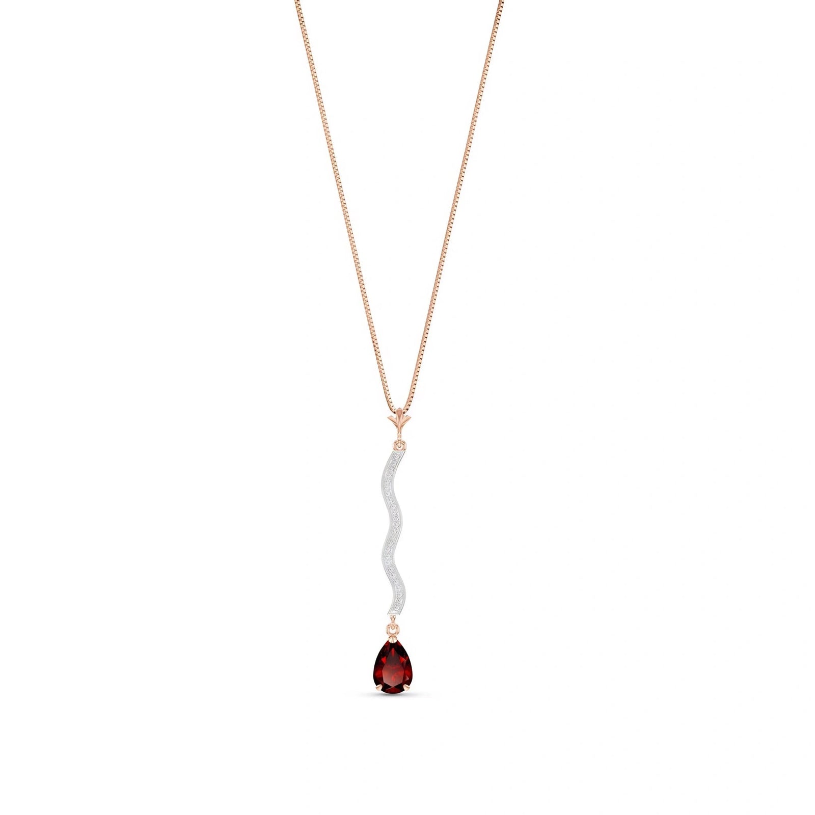 Rose Gold Heritage Necklace Garnet 10K — Aurora