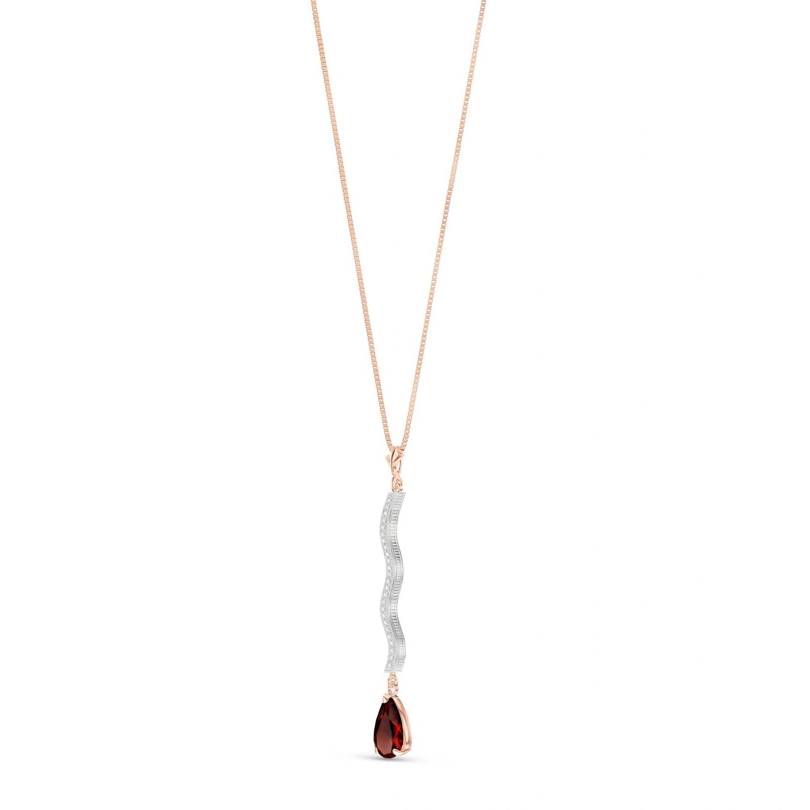 Rose Gold Heritage Necklace Garnet 10K — Aurora
