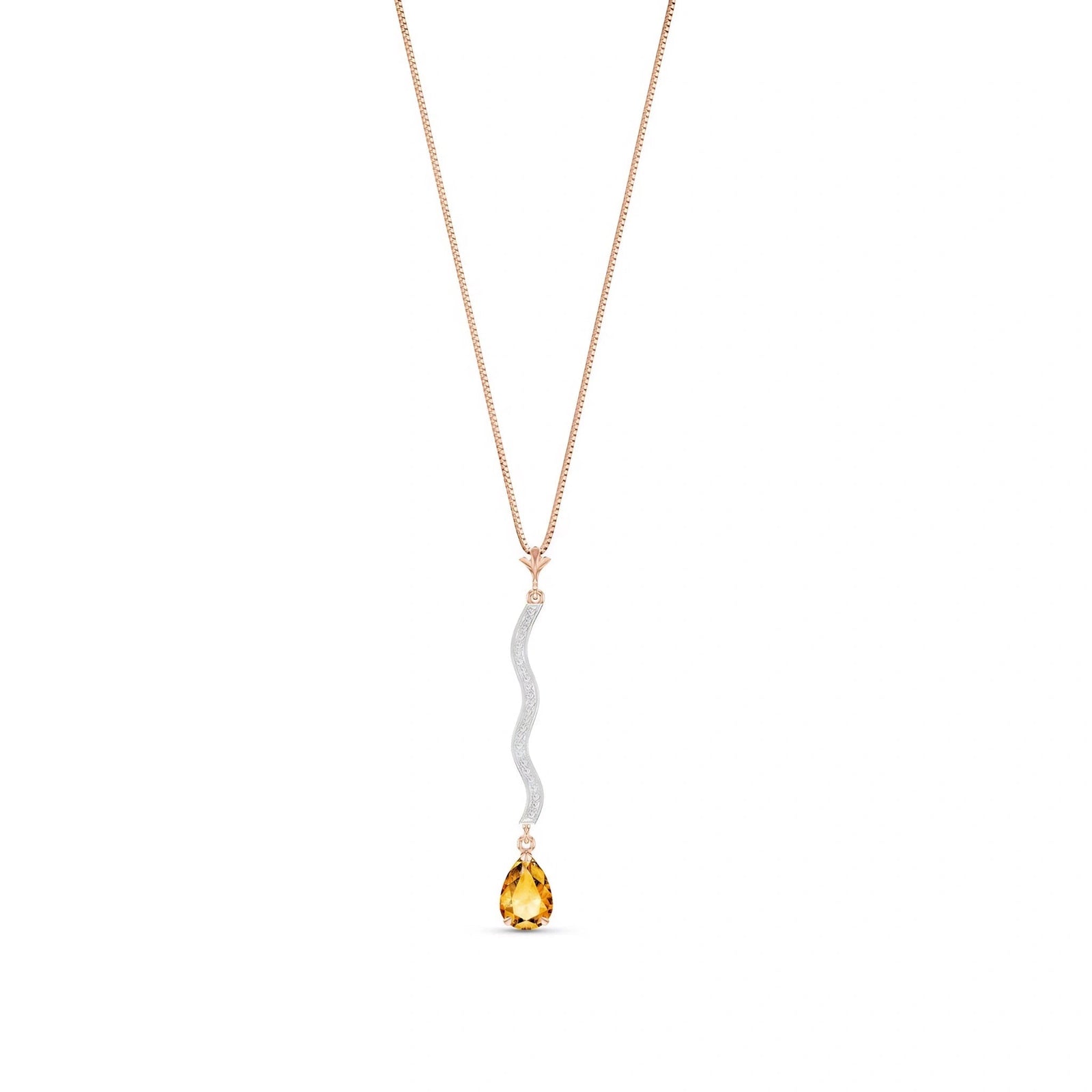 Rose Gold Heritage Necklace Citrine 10K — Aurora