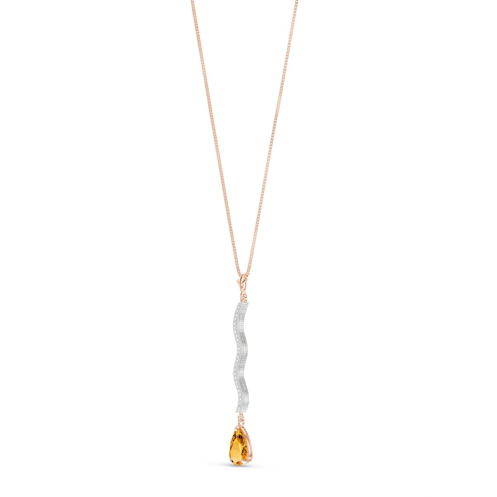 Rose Gold Heritage Necklace Citrine 10K — Aurora