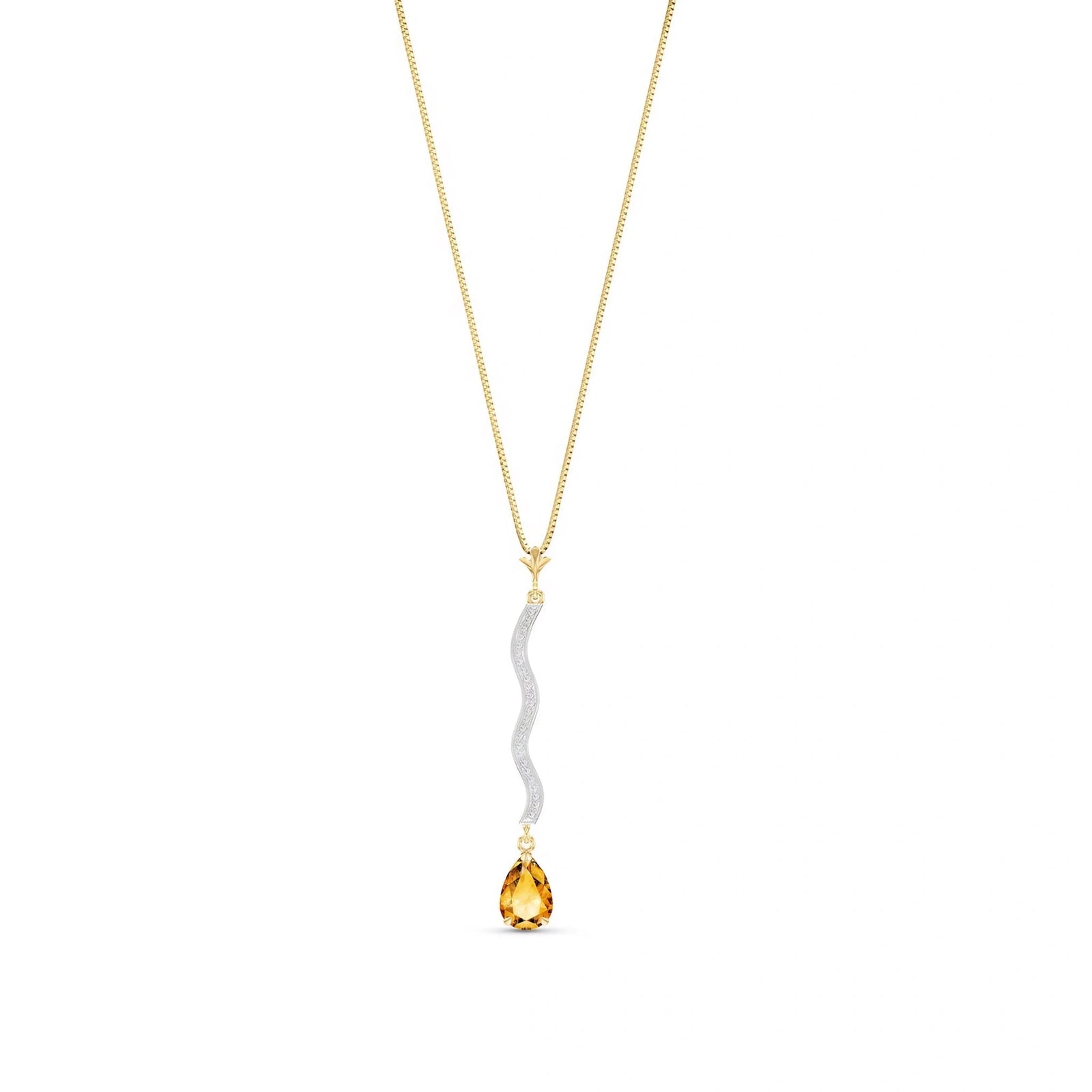 Yellow Gold Heritage Necklace Citrine 10K — Aurora