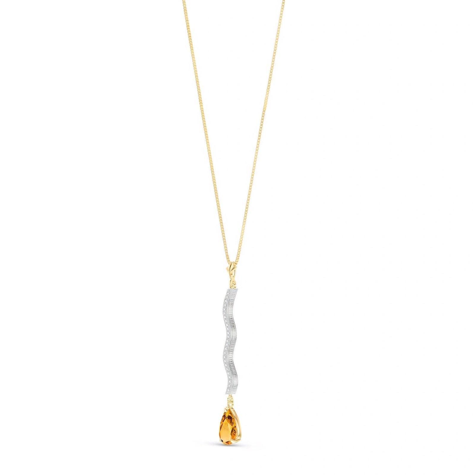 Yellow Gold Heritage Necklace Citrine 10K — Aurora