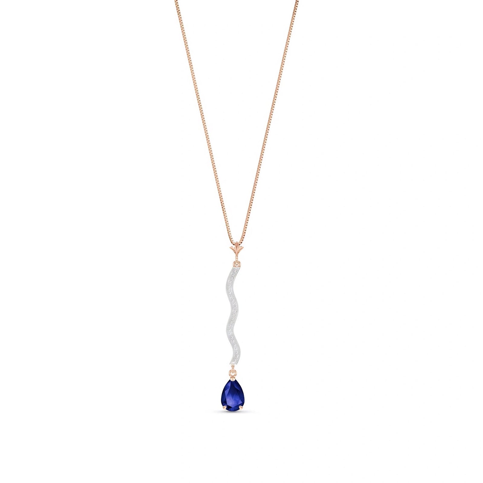 Rose Gold Heritage Necklace Sapphire 10K — Aurora
