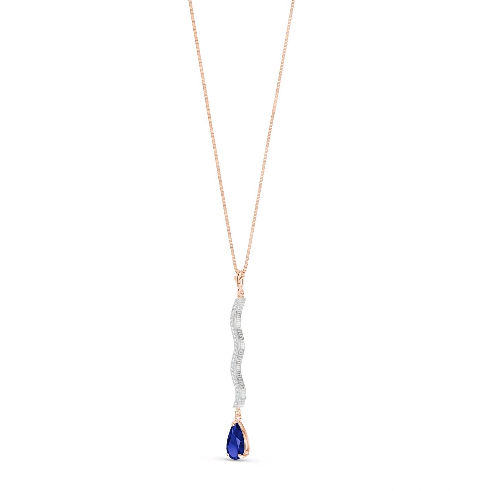 Rose Gold Heritage Necklace Sapphire 10K — Aurora