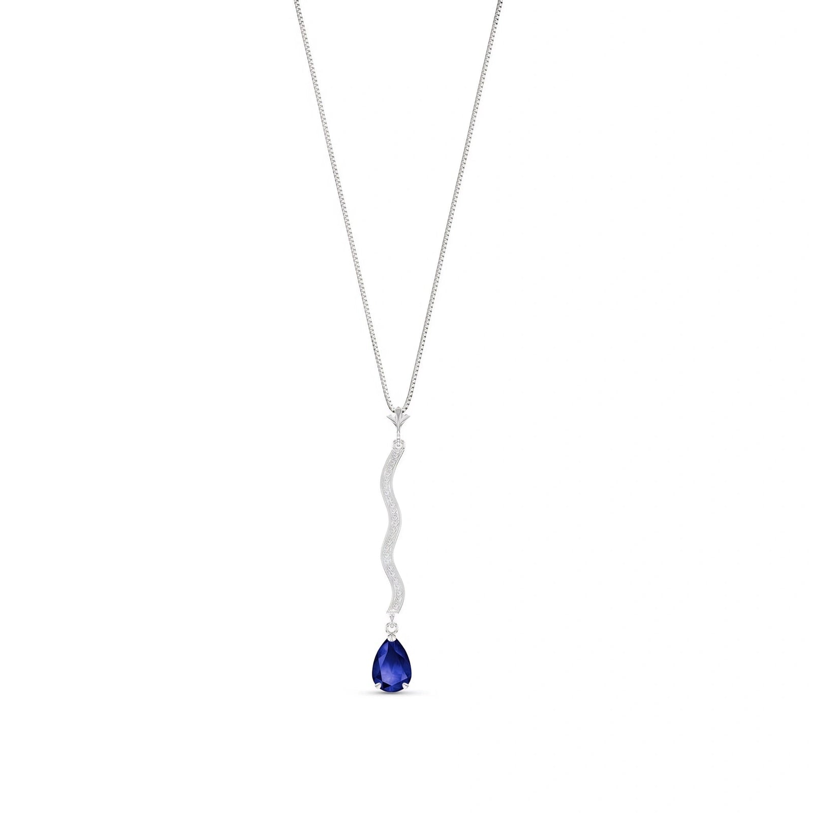 White Gold Heritage Necklace Sapphire 10K — Aurora