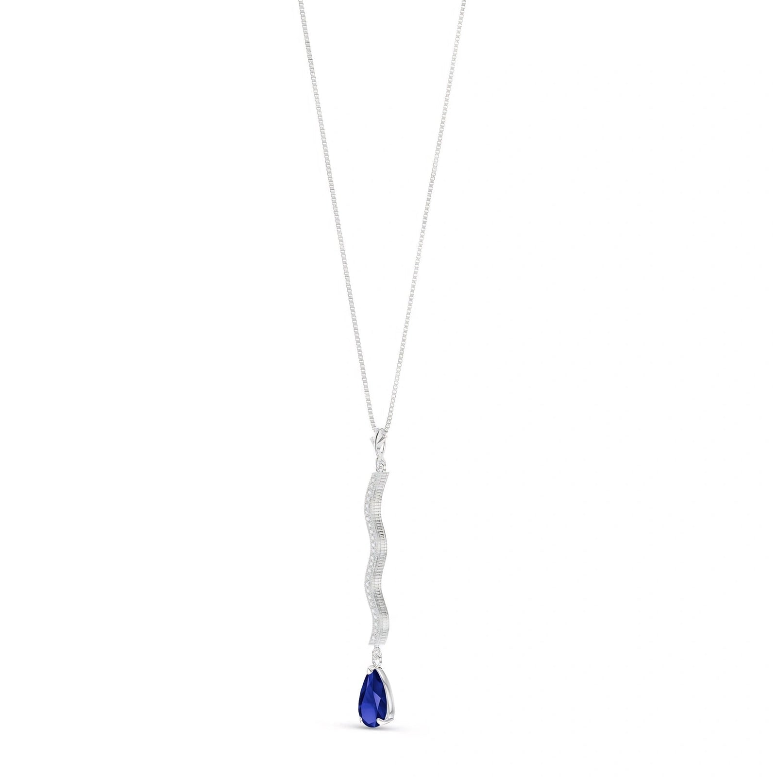 White Gold Heritage Necklace Sapphire 10K — Aurora