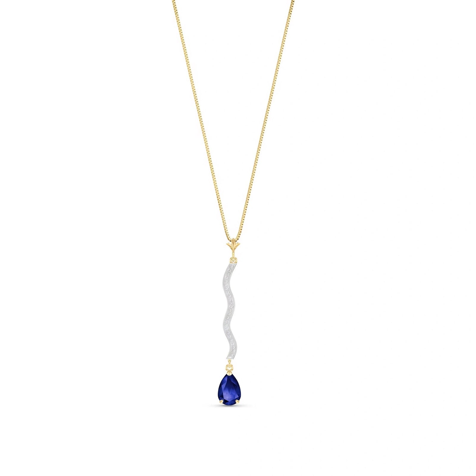 Yellow Gold Heritage Necklace Sapphire 10K — Aurora