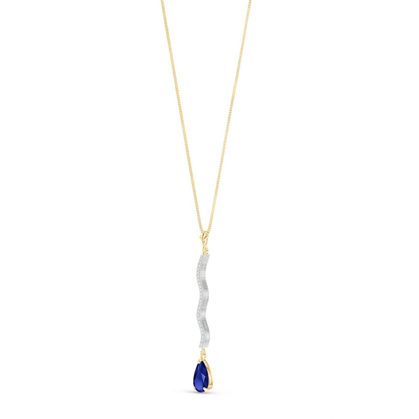 Yellow Gold Heritage Necklace Sapphire 10K — Aurora