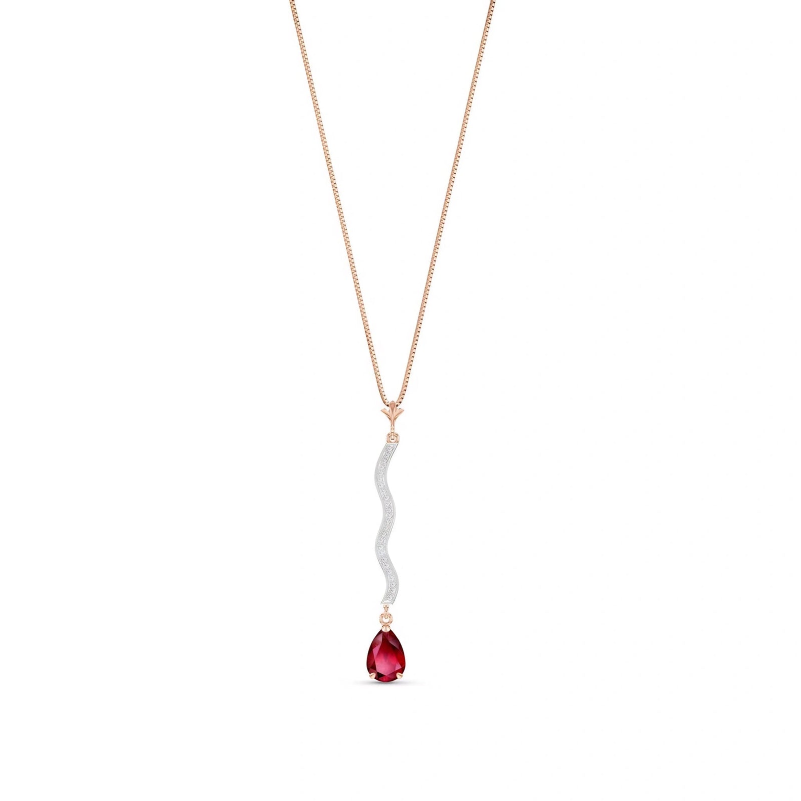 Rose Gold Heritage Necklace Ruby 10K — Aurora