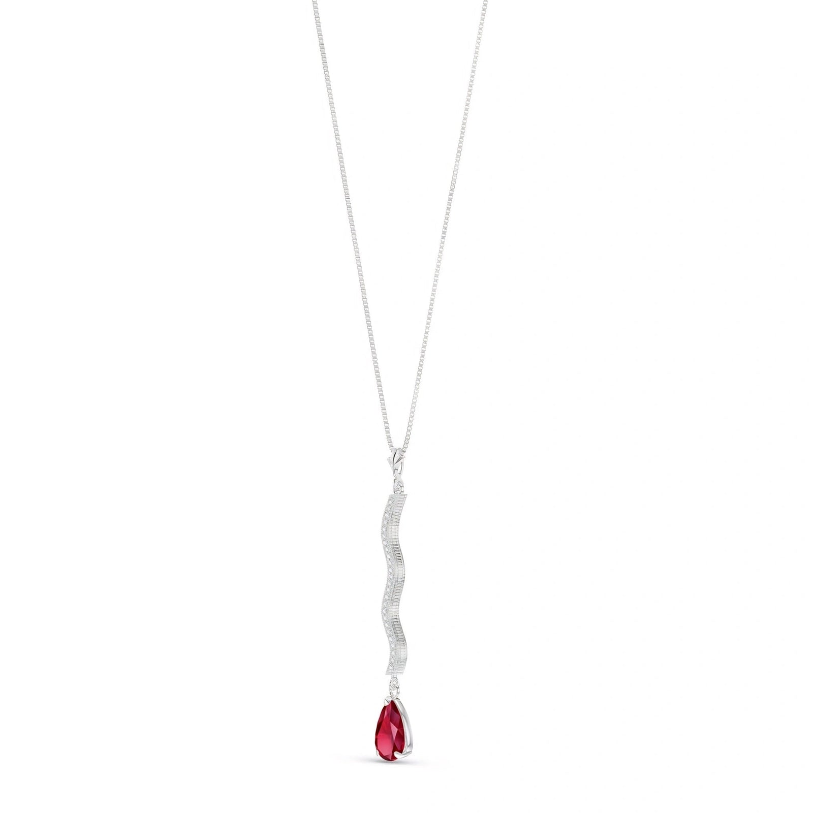 White Gold Heritage Necklace Ruby 10K — Aurora