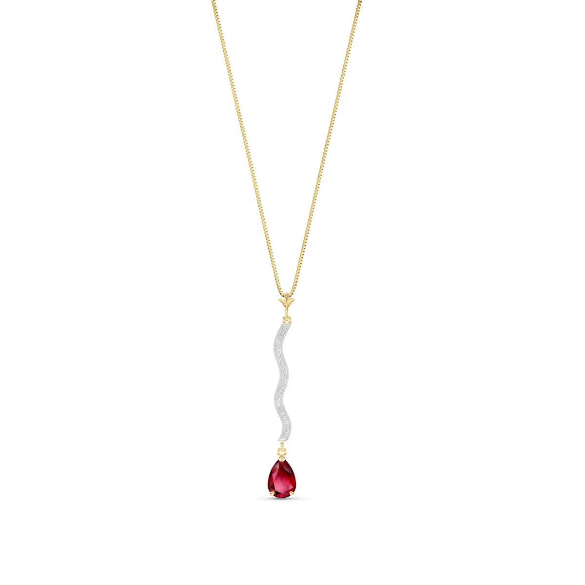 Yellow Gold Heritage Necklace Ruby 10K — Aurora