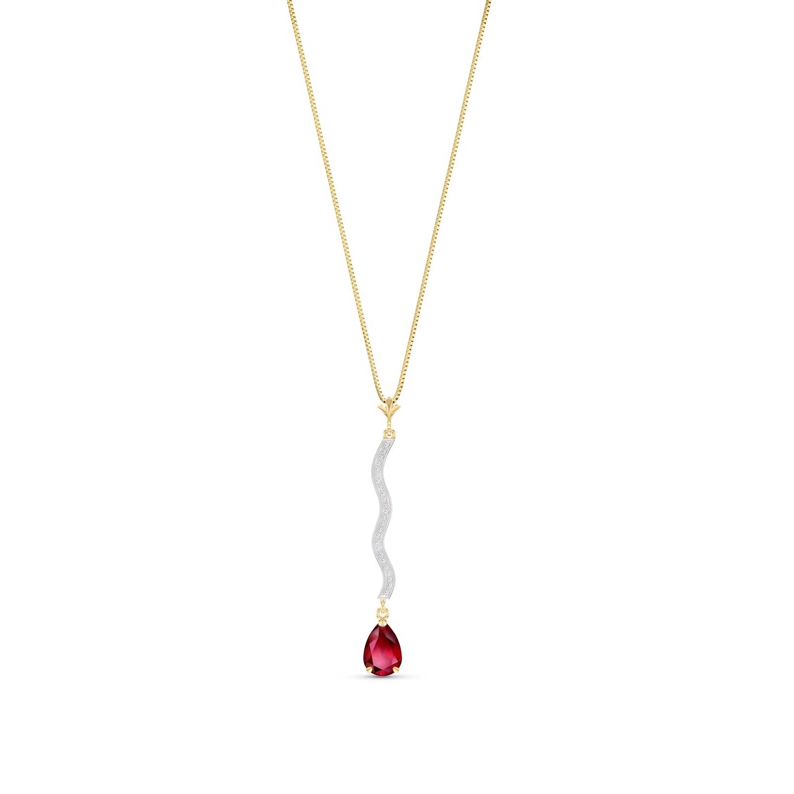 Yellow Gold Heritage Necklace Ruby 10K — Aurora