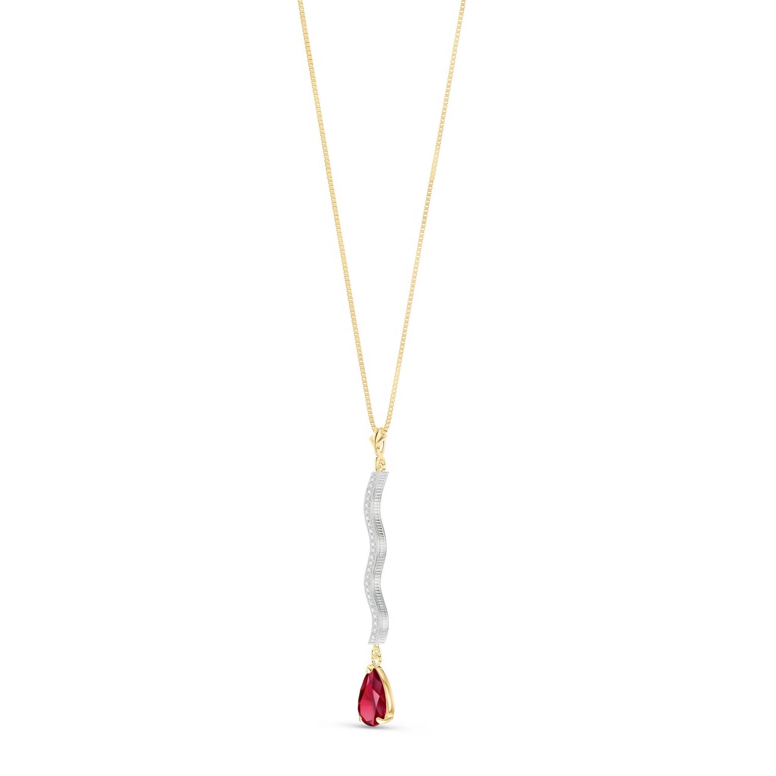 Yellow Gold Heritage Necklace Ruby 10K — Aurora