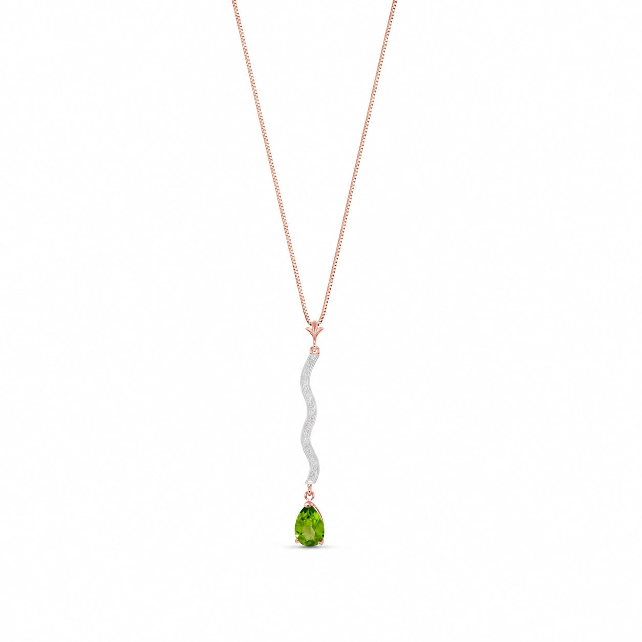 Rose Gold Heritage Necklace Peridot 10K — Aurora