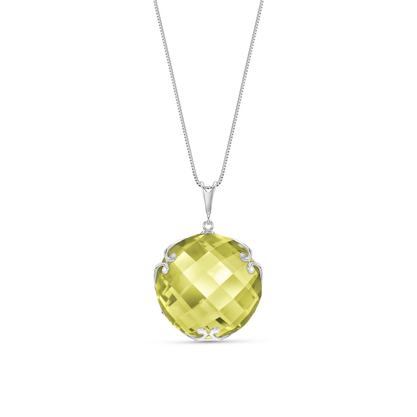 White Gold Grace Pendant Necklace Ruby 10K — Fabrizia