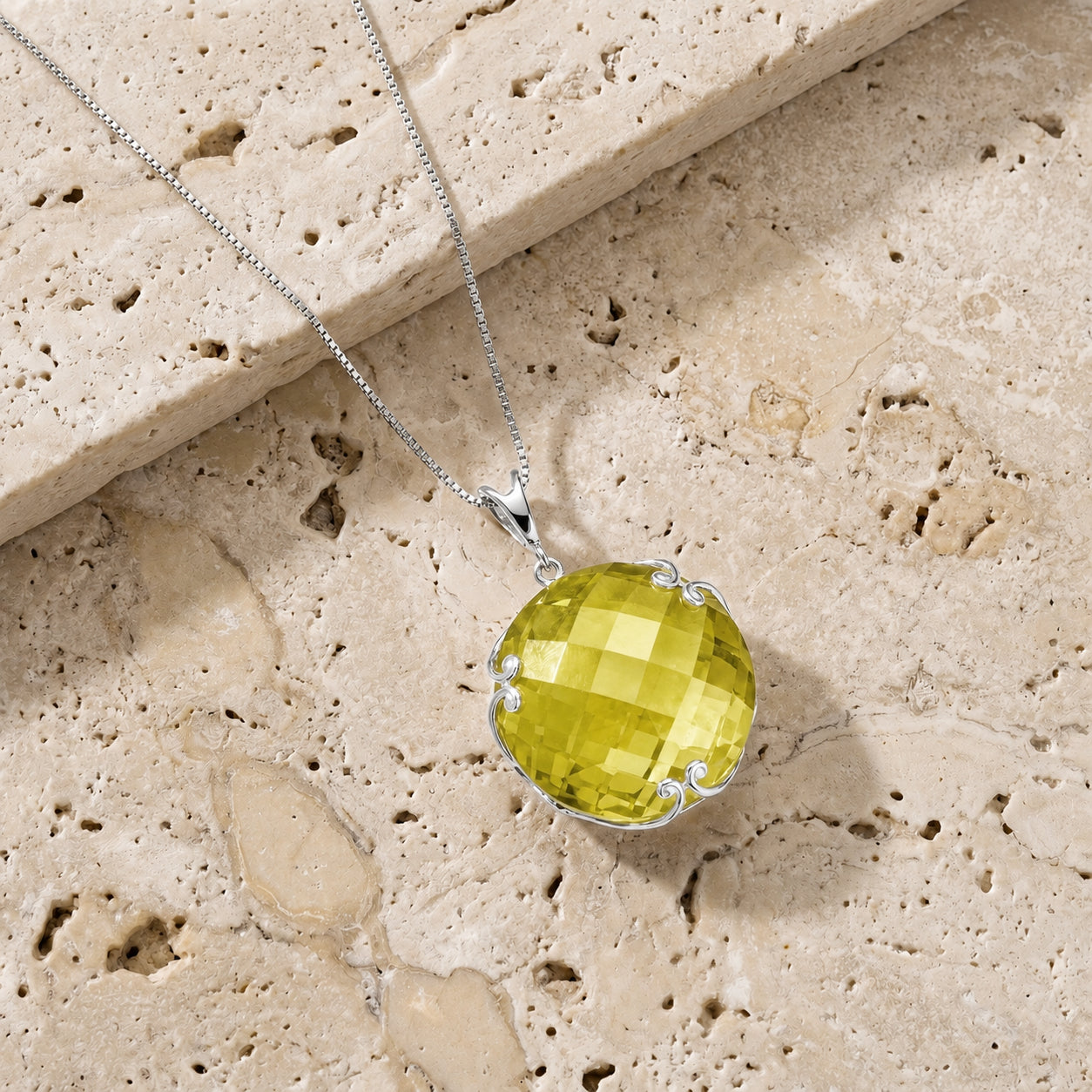 White Gold Grace Pendant Necklace Ruby 10K — Fabrizia