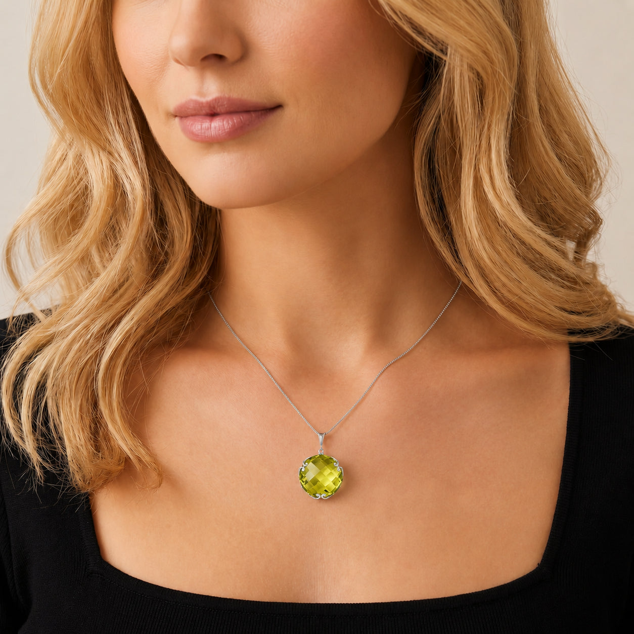White Gold Grace Pendant Necklace Ruby 10K — Fabrizia