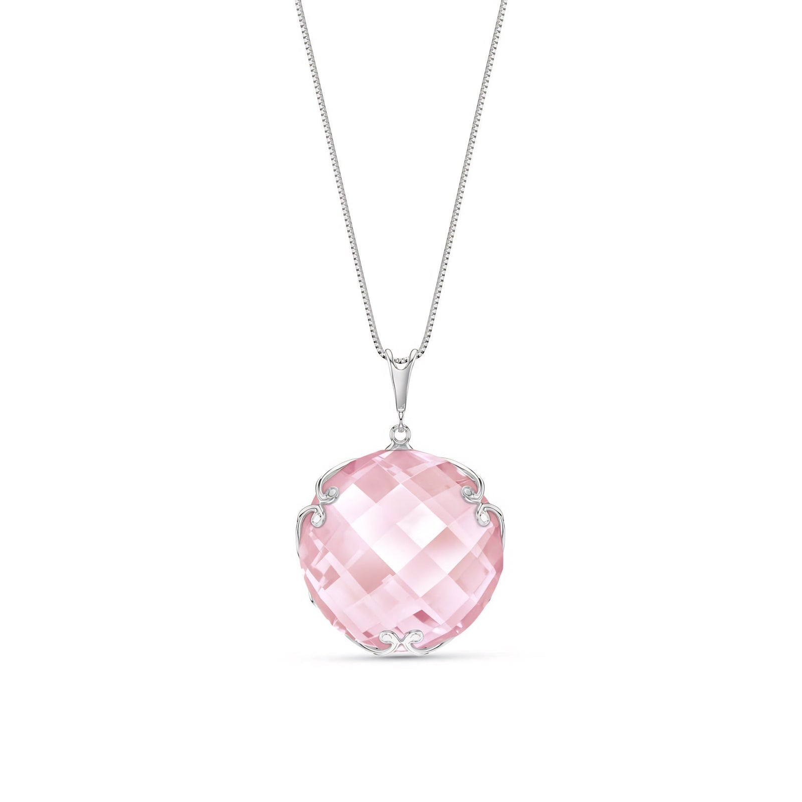 White Gold Grace Pendant Necklace Sapphire 10K — Fabrizia