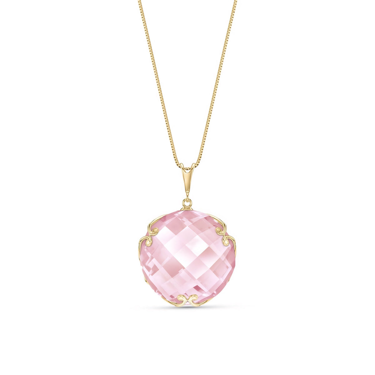 Yellow Gold Grace Pendant Necklace Sapphire 10K — Fabrizia