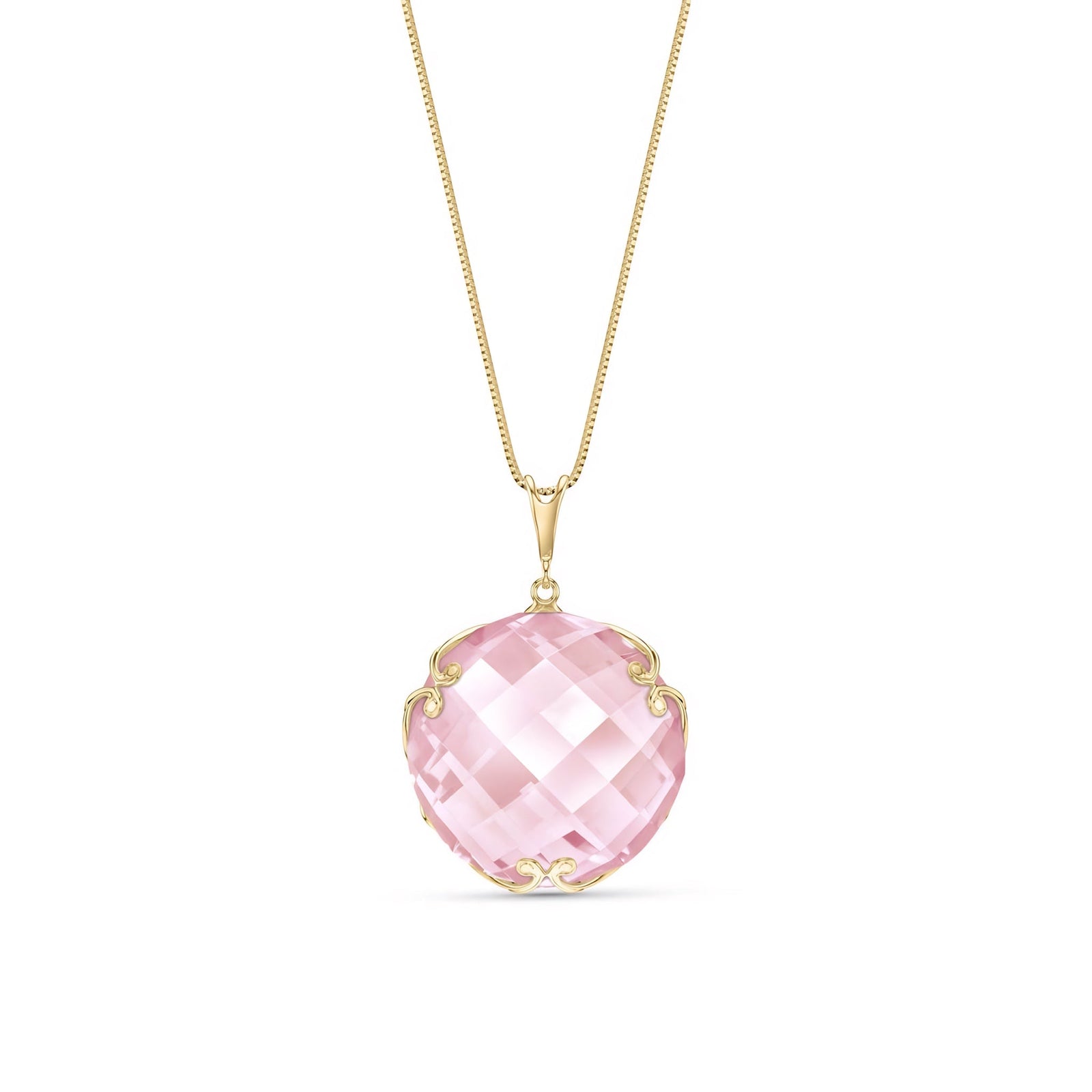 Yellow Gold Grace Pendant Necklace Sapphire 10K — Fabrizia