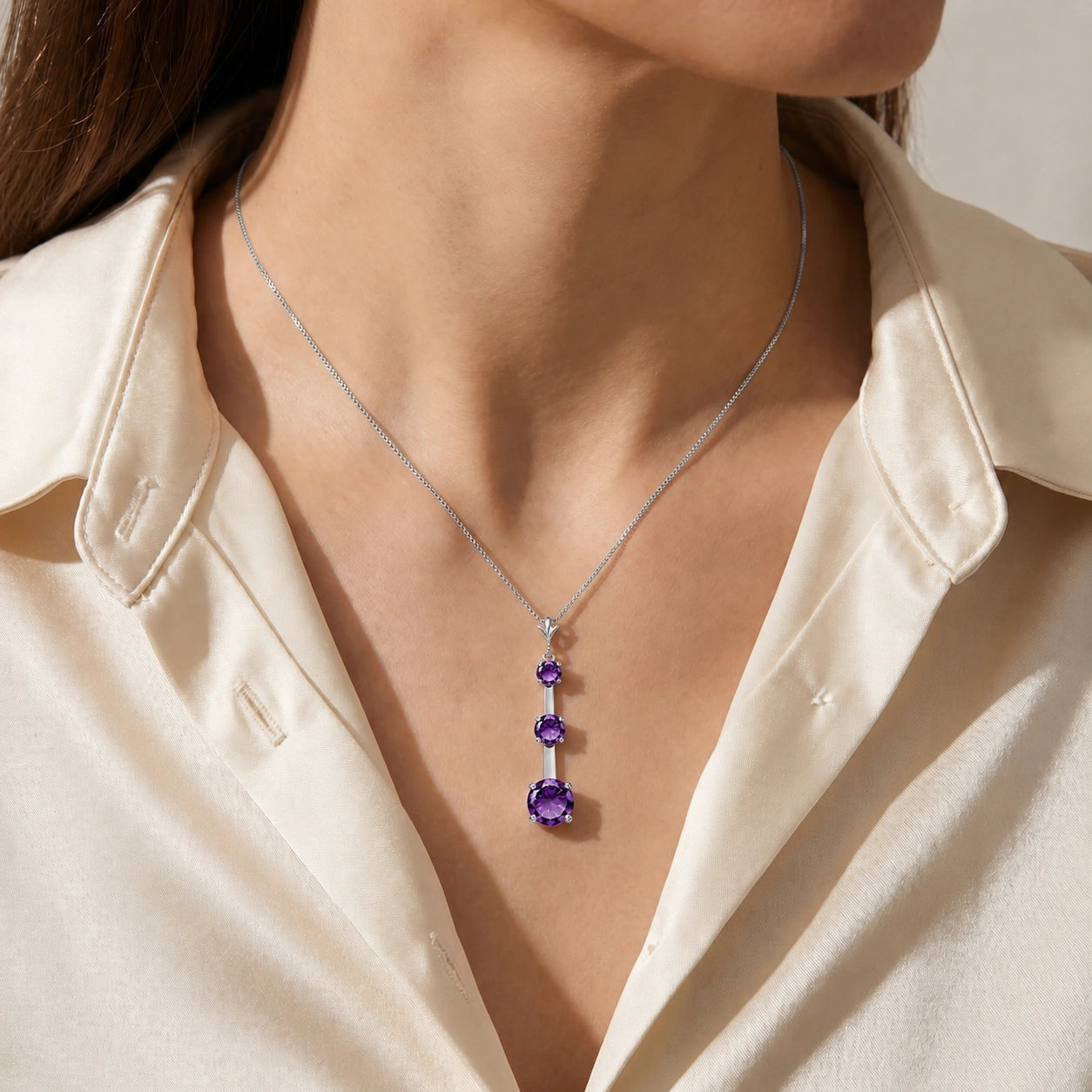 White Gold Amethyst — Quintina