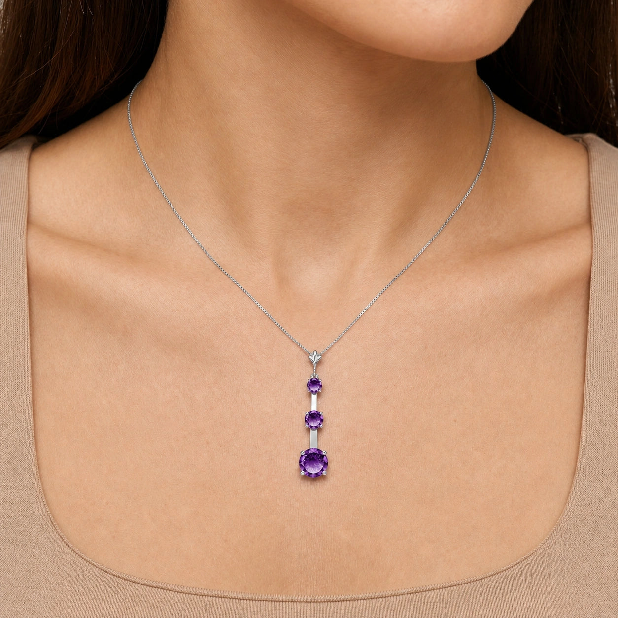 White Gold Amethyst — Quintina