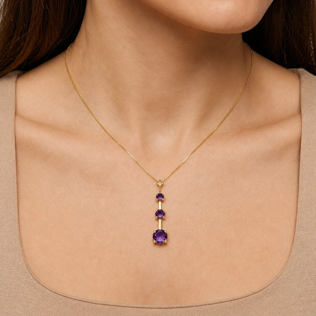 Yellow Gold Amethyst — Quintina